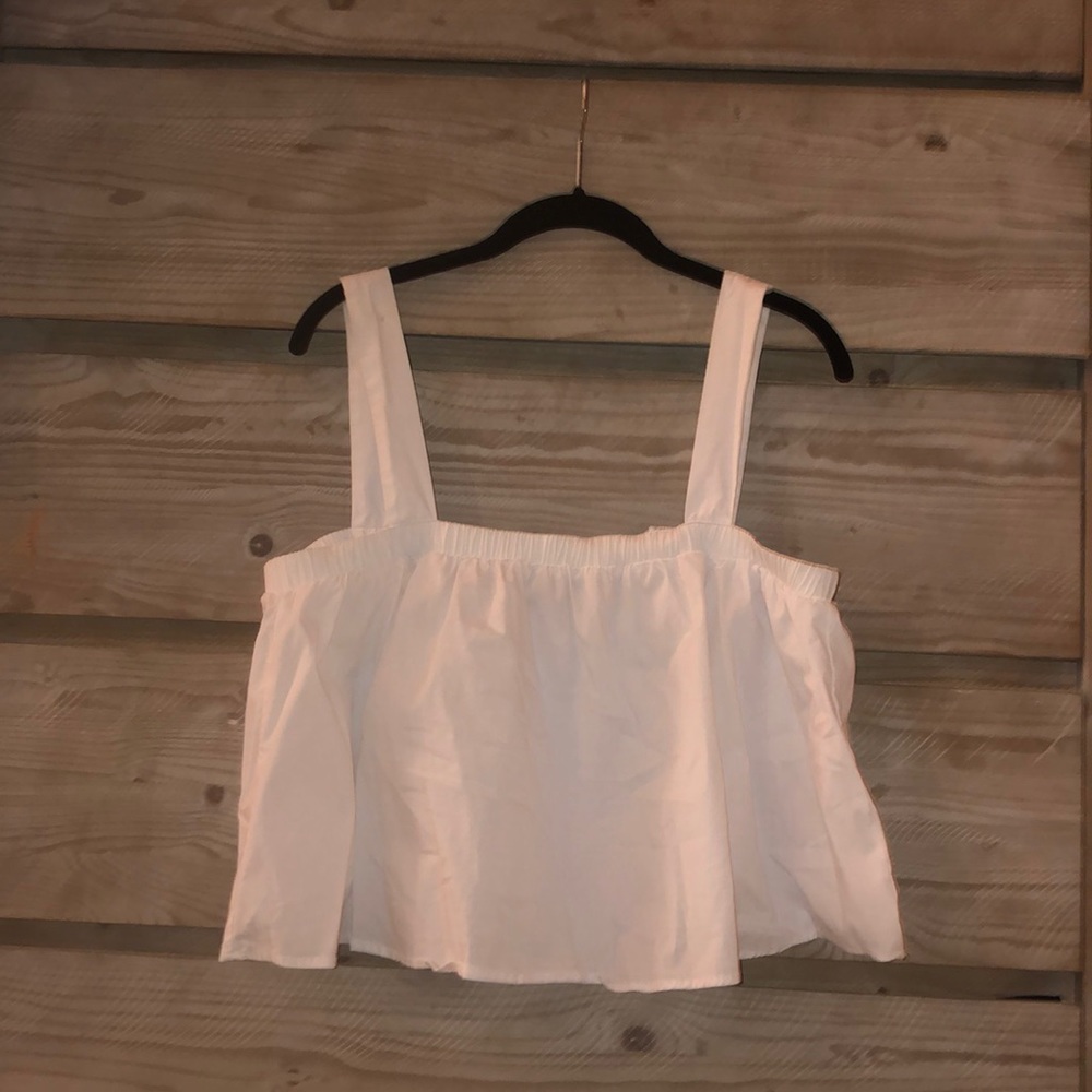 White tank top with tie